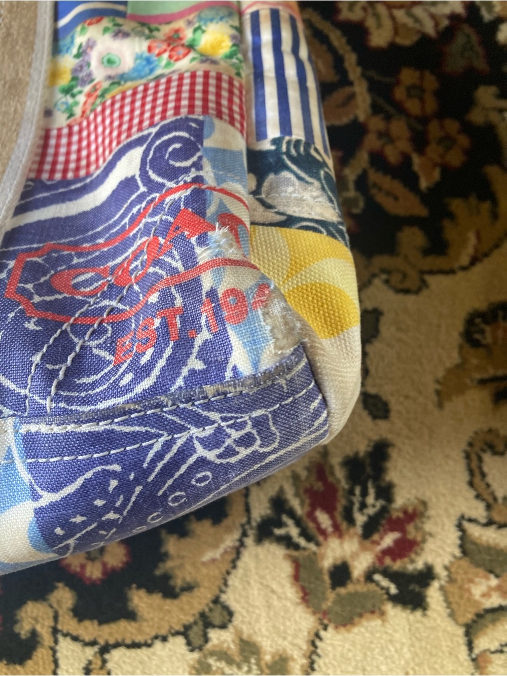 Vintage Coach Hampton Patchwork Tote - Picture 6 of 11